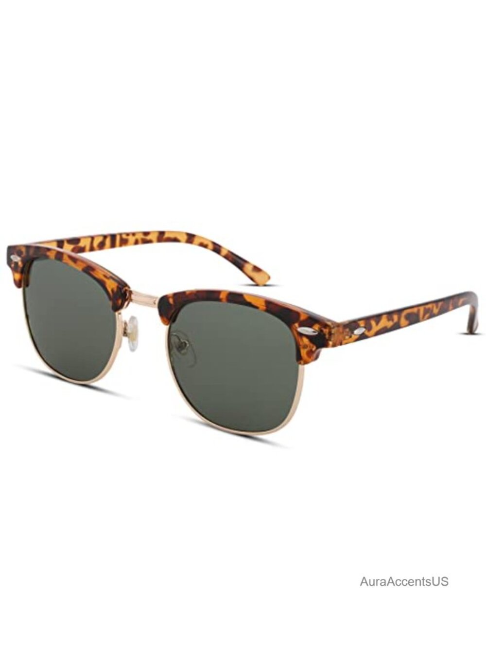 Semi-Rimless Polarized Sunglasses UV400 Square Unisex Adult